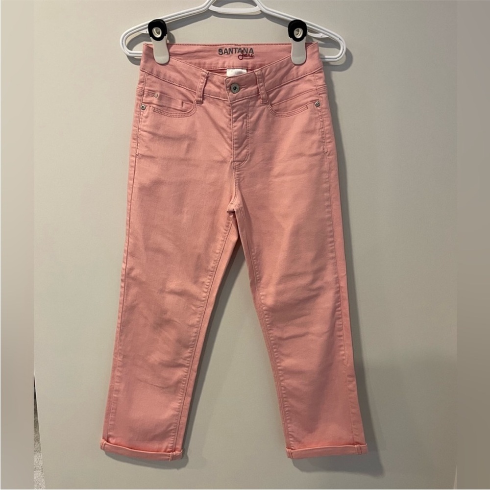 Never Worn! Santana Pink Cropped Straight-Leg Mid-Rise Jeans